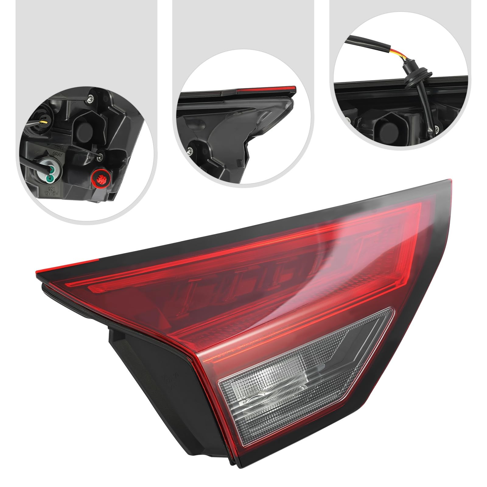 2021-2023 Nissan Rogue Inner Tail Light LED Black 26555-6RR1A 26550-6RR1A Left