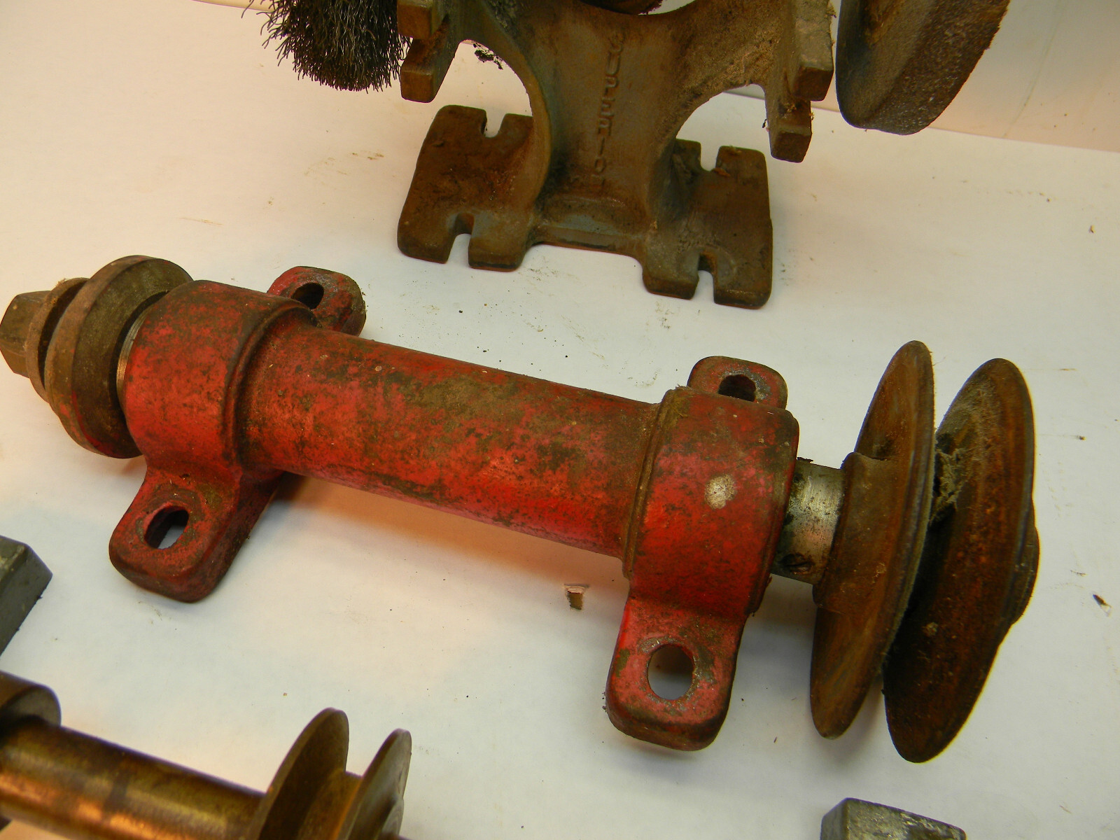 3 Belt driven Bench Arbors.; Machinist, mechanic, shop