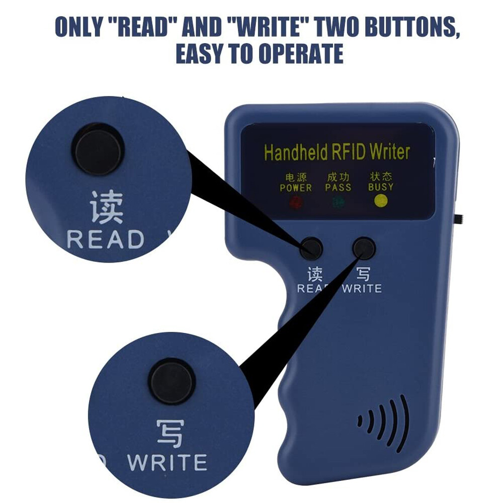 Handheld RFID Card Copier ID Key Reader Writer 125KHZ Duplicator Cloner 5 Tags