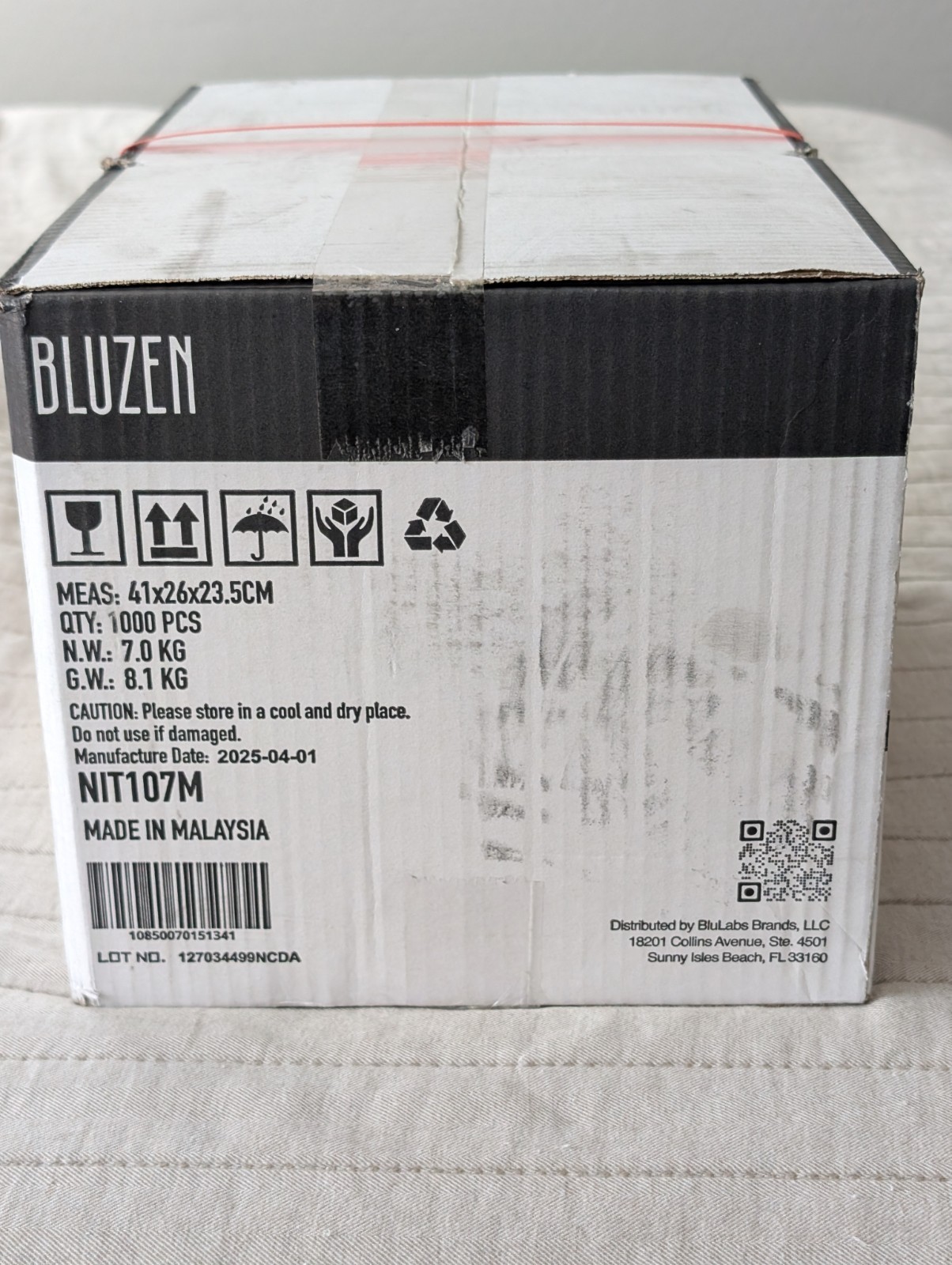 Medium Heavy Duty 6 MIL Textured Black Nitrile Powder-Free Gloves 1000 Pieces
