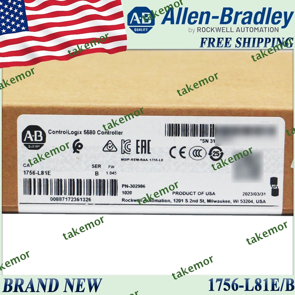 New Sealed AB 1756-L81E/B ControlLogix 5580 Controller FreeShip US 1756L81E serB