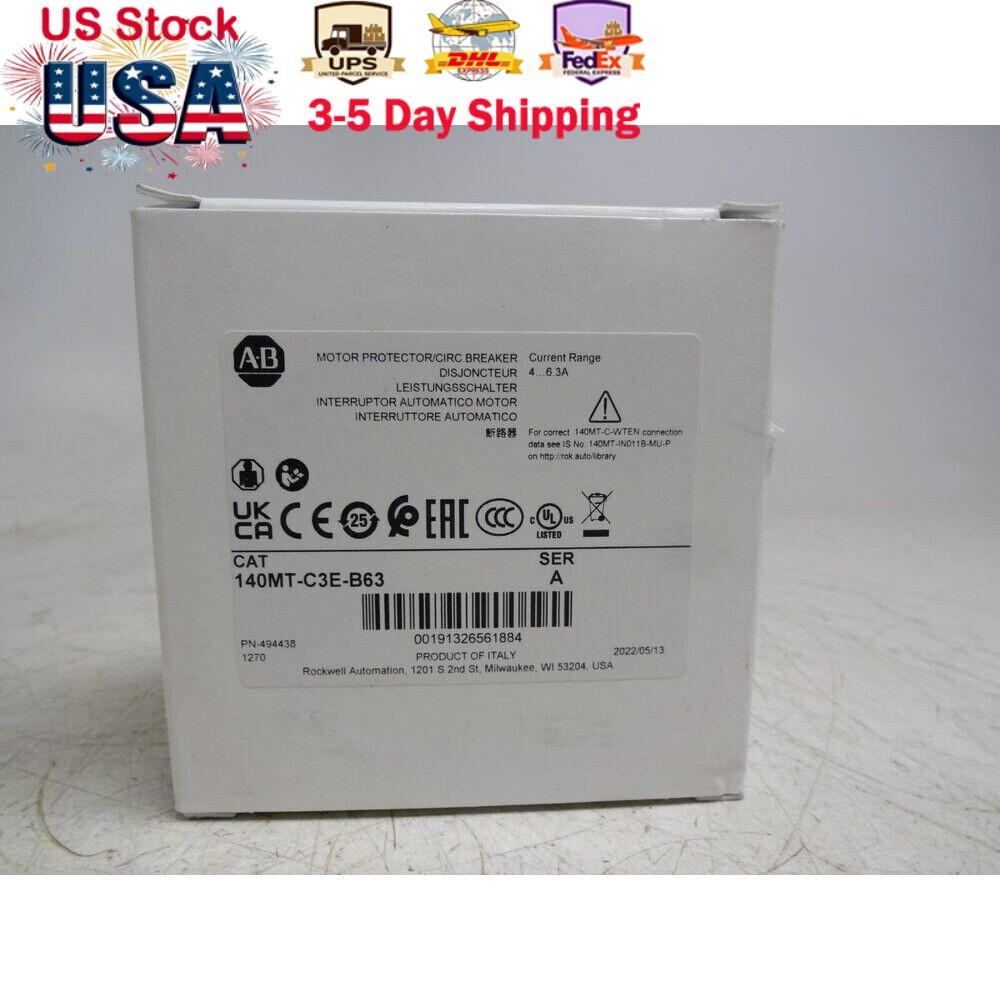 New AB 140MT-C3E-B63 4.0-6.3A 3-Pole Motor Protection Breaker