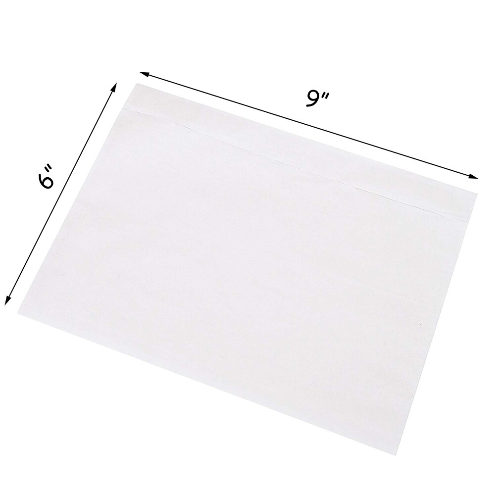 6″ x 9″ Clear Adhesive Packing List Shipping Label Envelopes Pouches 50 – 8000