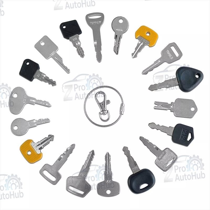 18 Forklift Ignition Key Set Toyota Hyster Doosan Yale Nissan Crown Clark Bobcat