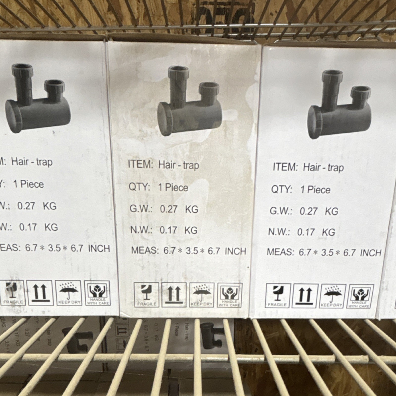 Hair Trap Plumbing Fitting Adapter 6.7×3.5×6.7 Inch 1 Piece