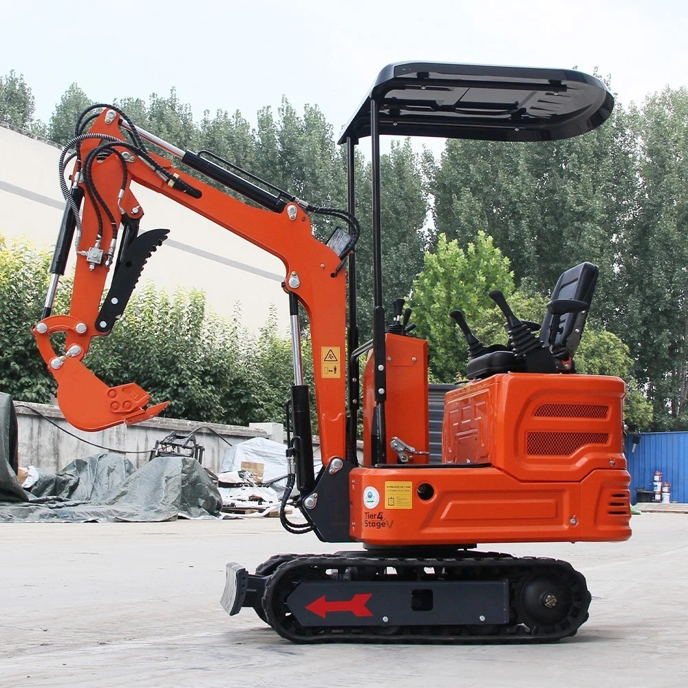 13.5HP 1 TON Mini Excavator B&S EPA Engine Hydraulic Thumb Digger, Free Shipping
