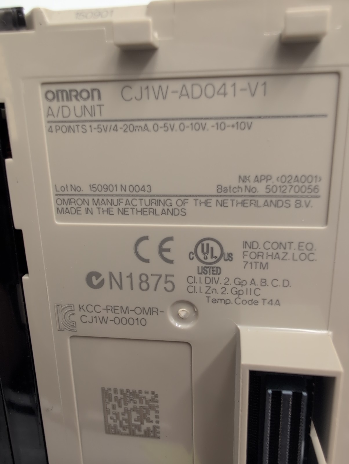 Omron Analog PLC Module CJ1W-AD041-V1 with Free Shipping