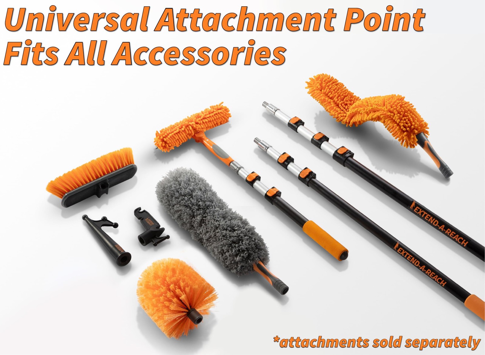 Extend-A-Reach 30-Foot Exterior House Cleaning Brush Set 5-24 Ft //