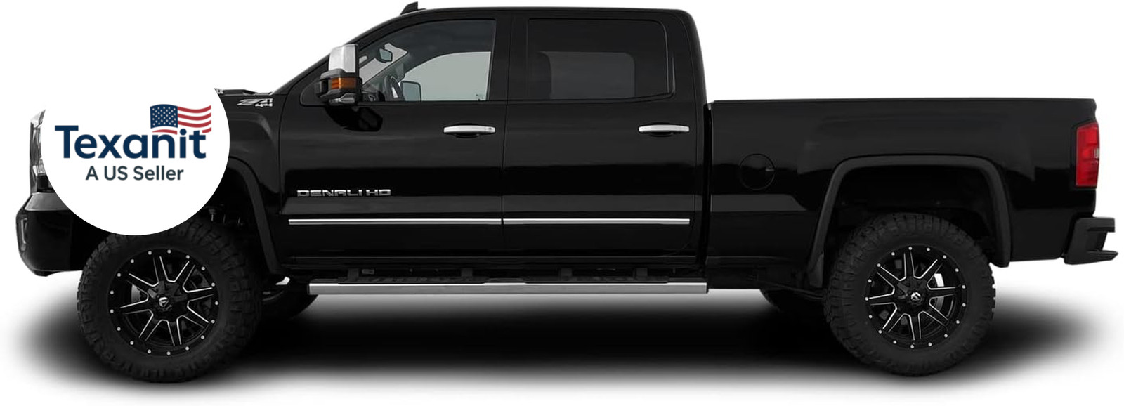 Chrome Delete Blackout Vinyl Overlay for 2014-2019 GMC Sierra 1500 2500 3500 Win