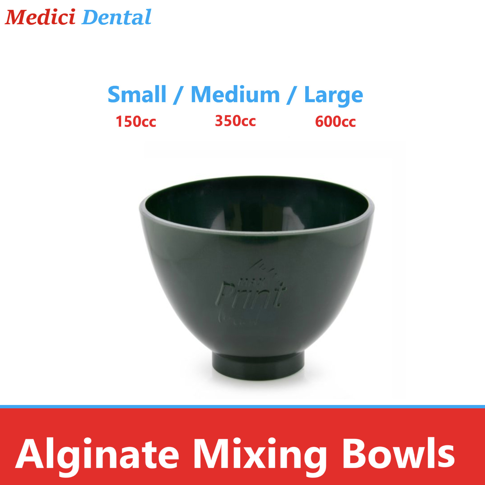 Dental Impression Material Mixing Bowls Flexible Mixing Bowl 300 cc or 600cc