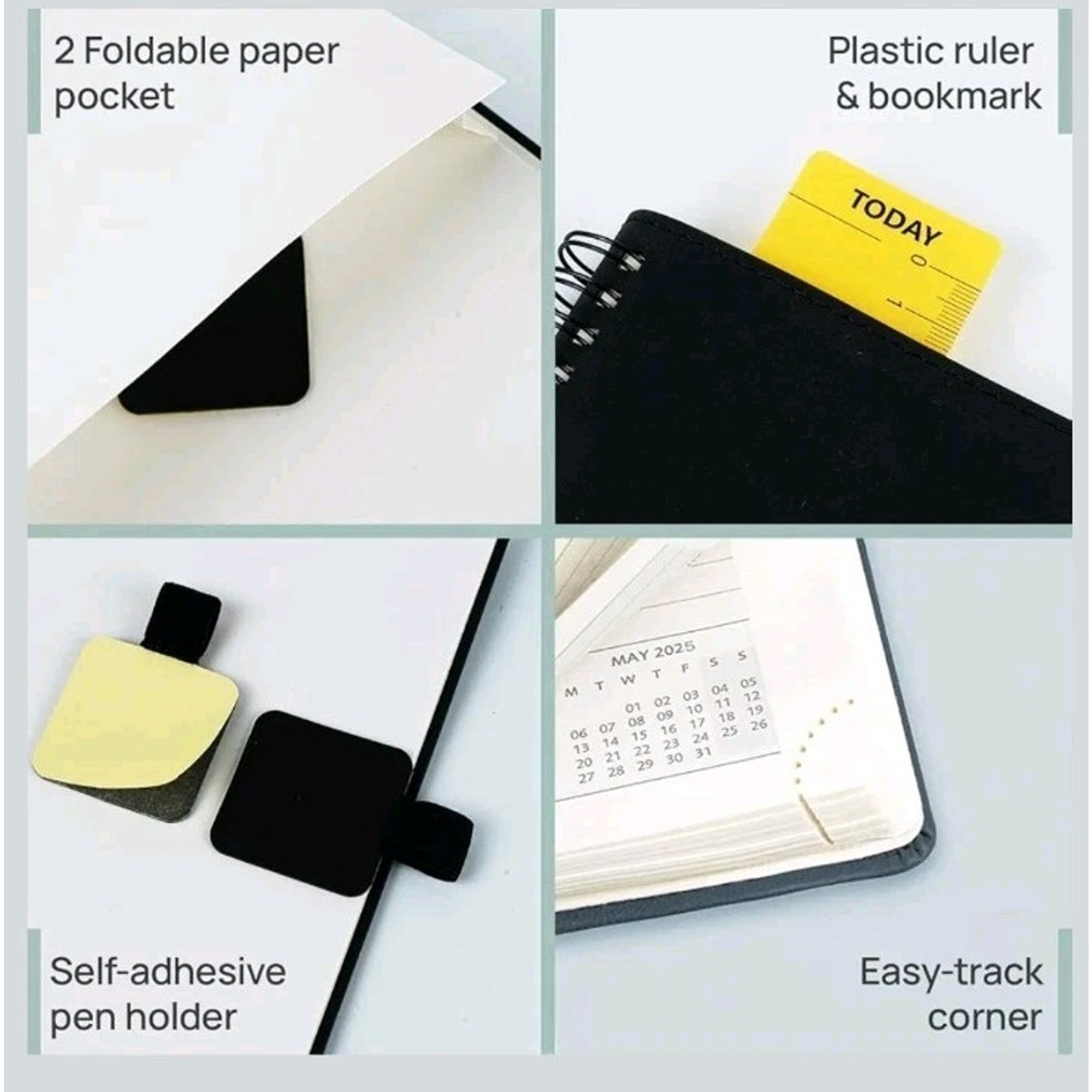 POPRUN 2025-2026 Academic Planner Spiral Bound, 8.5” x 11.25” Appointment Book