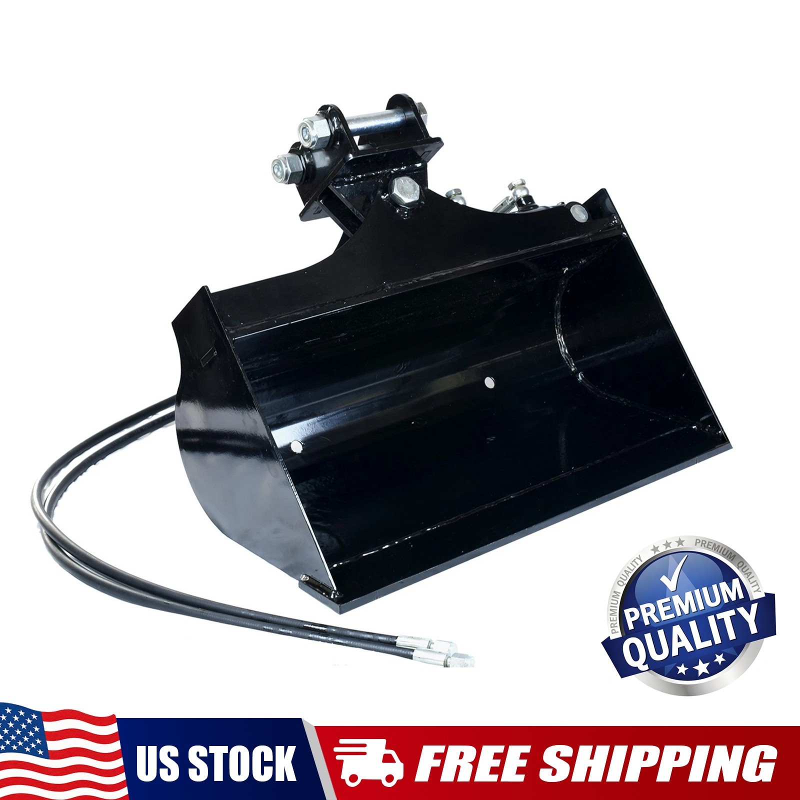 Brand New 600mm Tilting Bucket 1Ton Mini Excavator Hydraulic Attachment US Stock