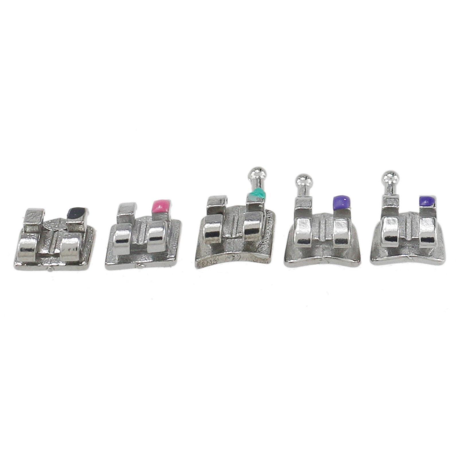 Dental Orthodontic Metal Brackets Braces Mini Roth MBT 018 022 345 Hooks MIM