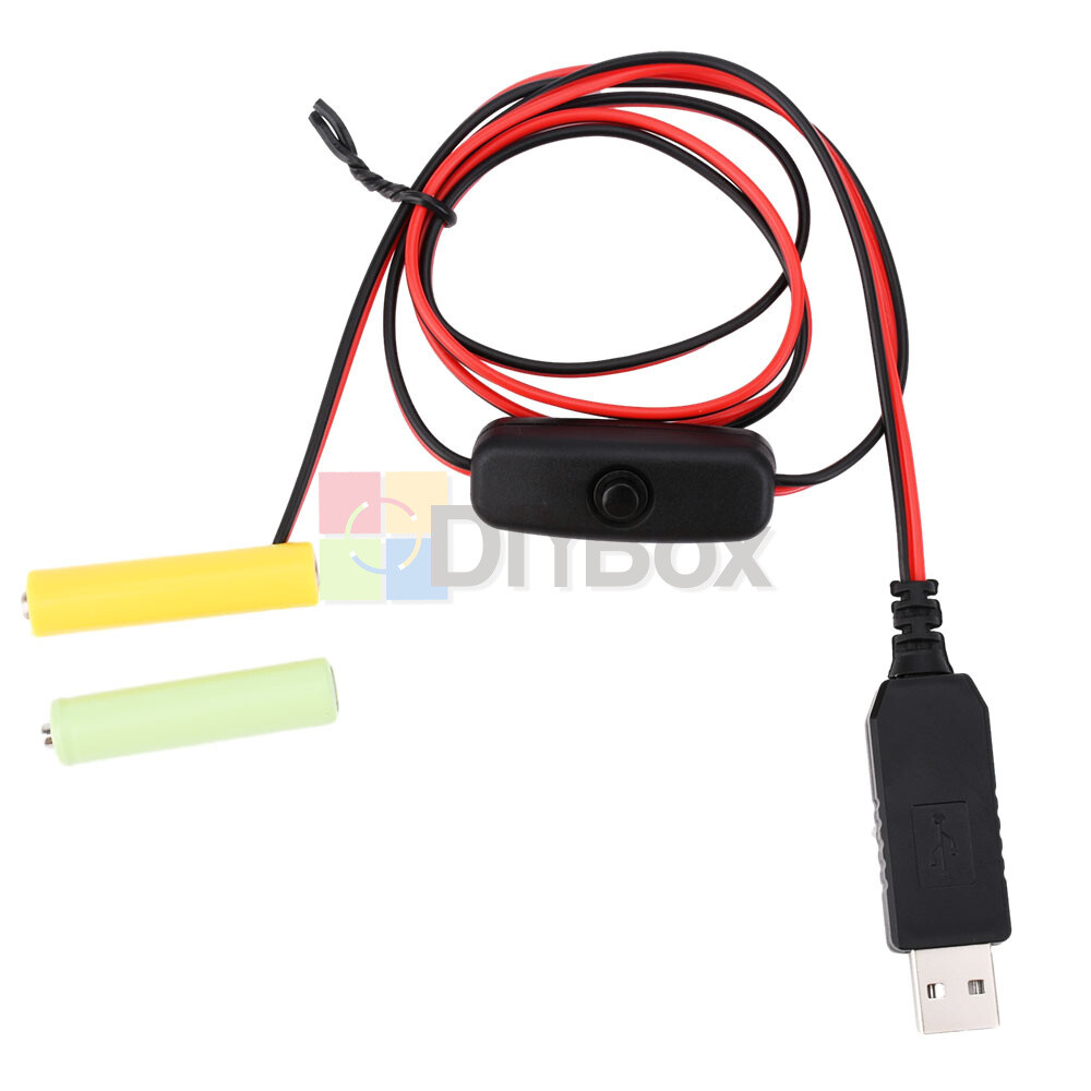 USB 5V to 3/4.5/6V Battery Eliminator Replacement AA AAA Battery Power Supply
