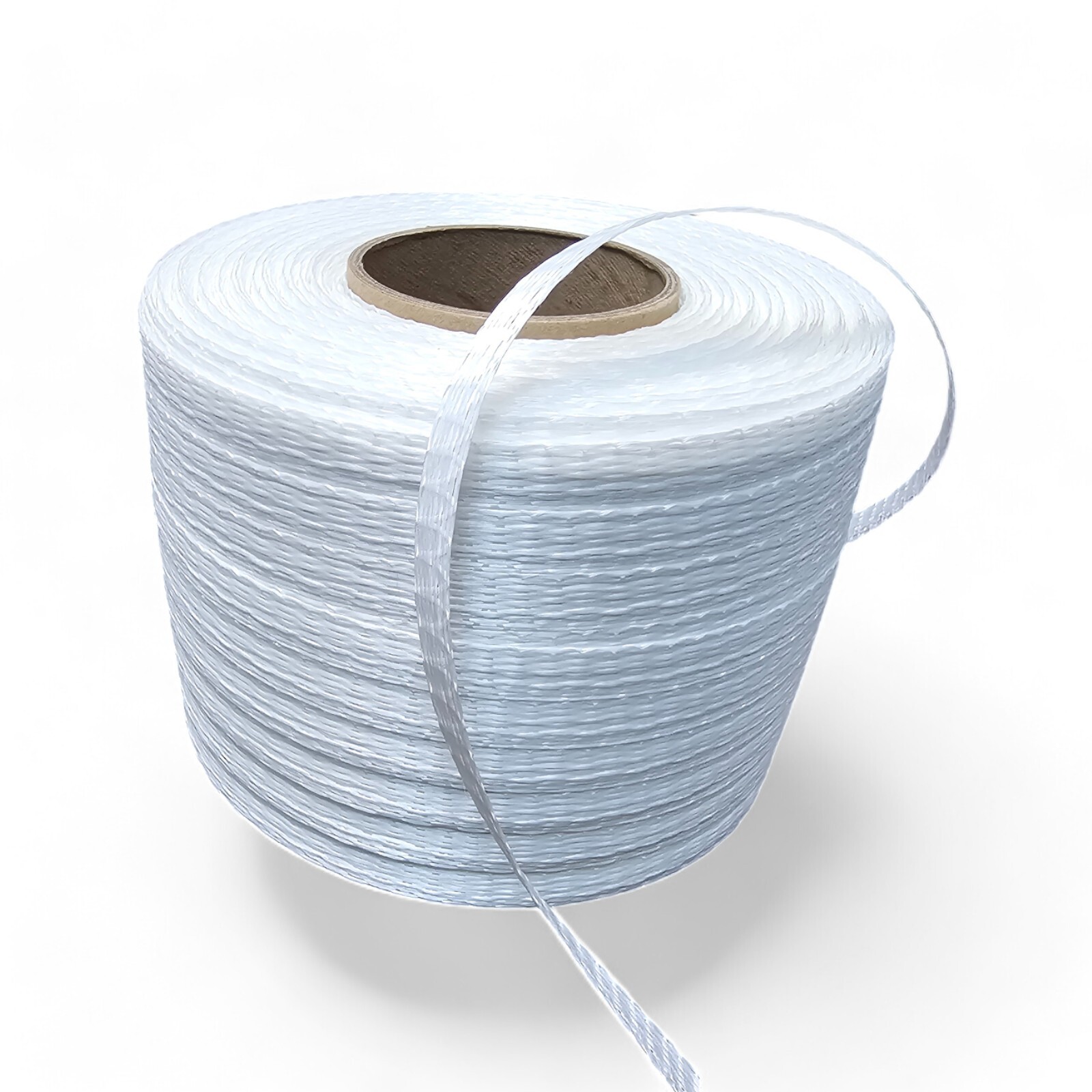 1/2″x 1500 ft. x 650 Lb Break Woven Polyester Cord Strapping (White)