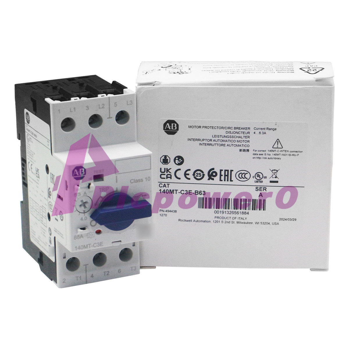 New AB 140MT-C3E-B63 Motor Protection Circuit Breaker Standard Magnetic Trip