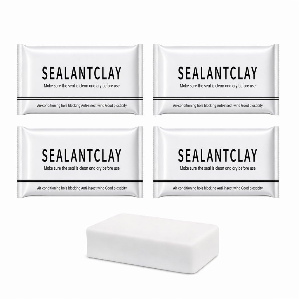 4Pack Upgraded Fast Drying Sealant Clay, Moldable Repair Mastic for Drain Pip…