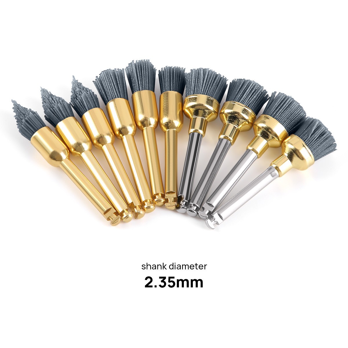 10pcs Dental polishing Brush CA 2.35mm for stain removal and polishing Handpiece