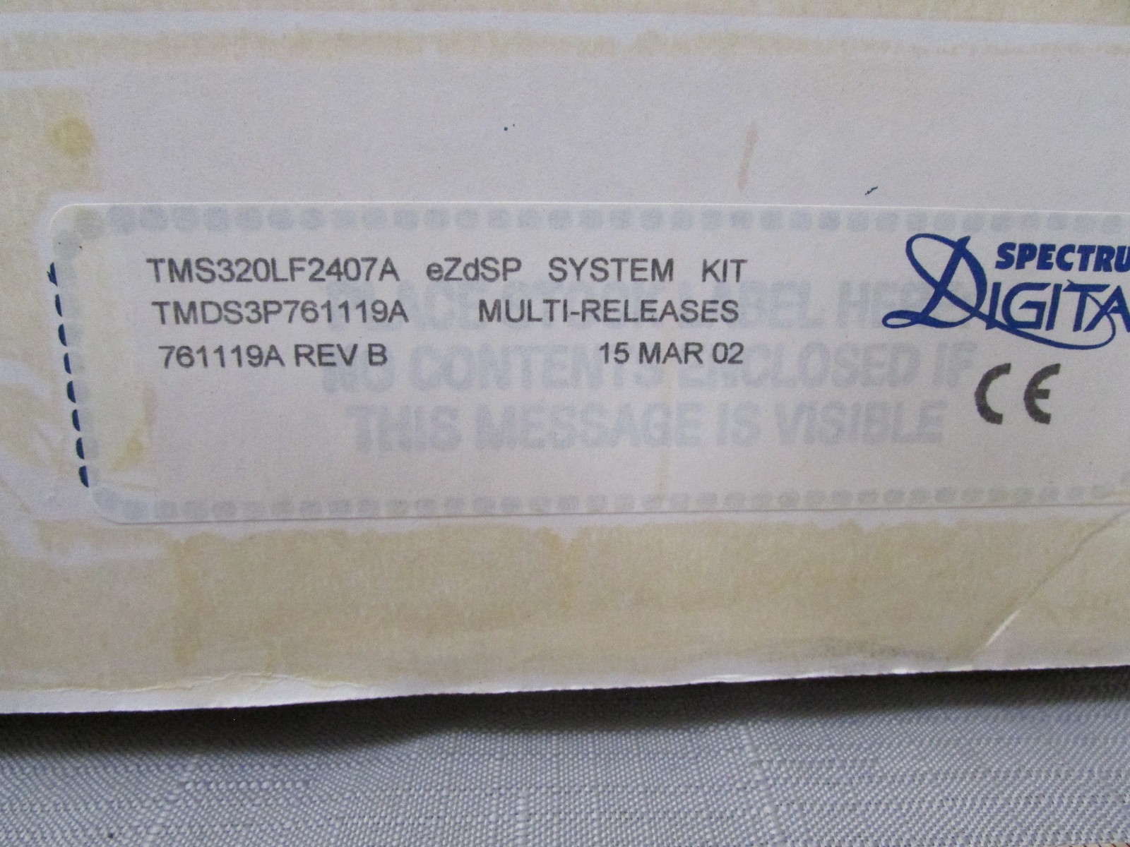 Spectrum Digital TMS320LF2407A eZdSP Evaluation System Kit In Original Box