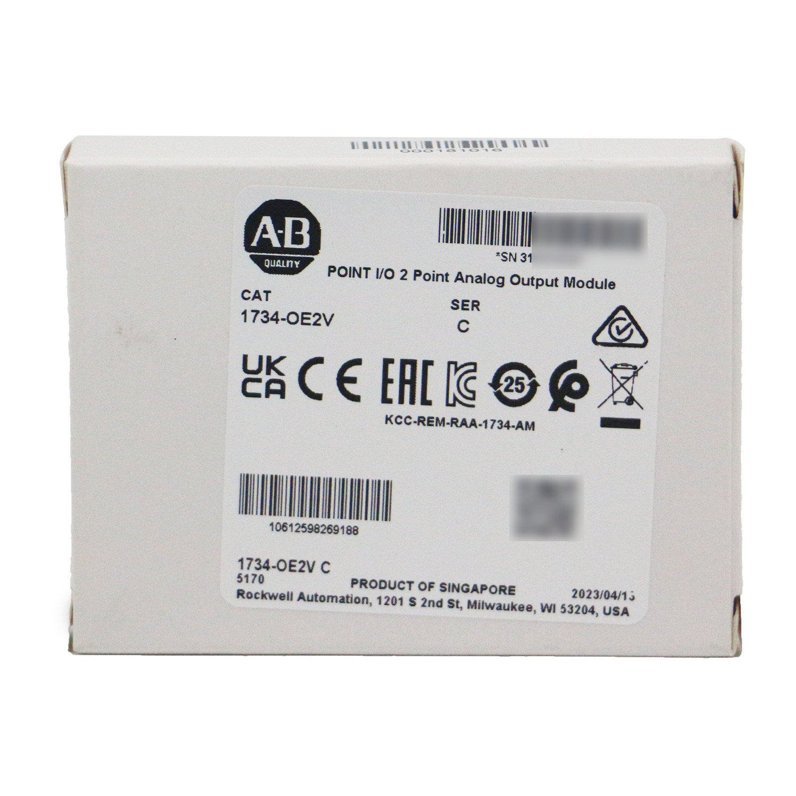 NEW Sealed Allen-Bradley 1734-OE2V / C POINT I/O 2 Point Analog Output Module