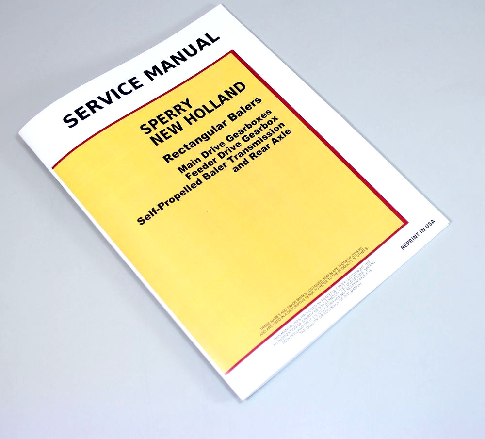 Sperry New Holland Square Baler Service Manual 1283 1290 1425 1426 Balers Repair