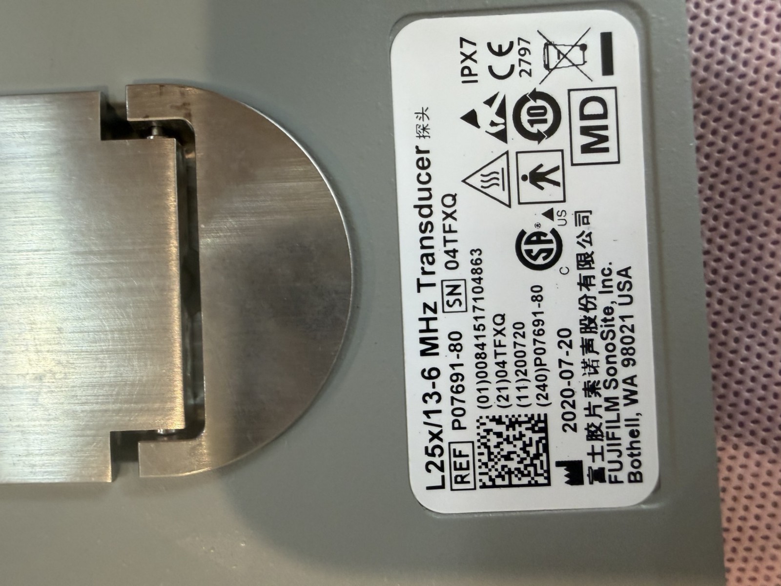 FUJIFILM SONOSITE L25 13-6 MHz L25x/13-6 MHz REF::P07691-80