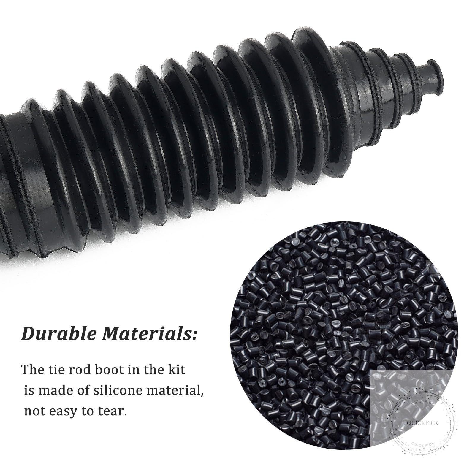 2pcs Steering Rack Boot Kit Adjustable Inner Tie Rod Bellows Dust Cover Set
