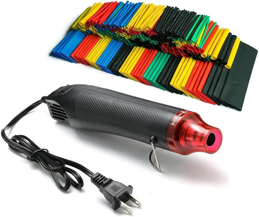 Heat Shrink Tubing Kit Mini Heat Gun and 328 PCS Shrink Wrap Tubes