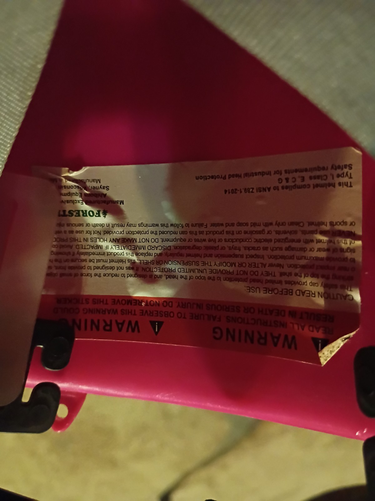 Hot Pink Full Brim Hardhat Preowned