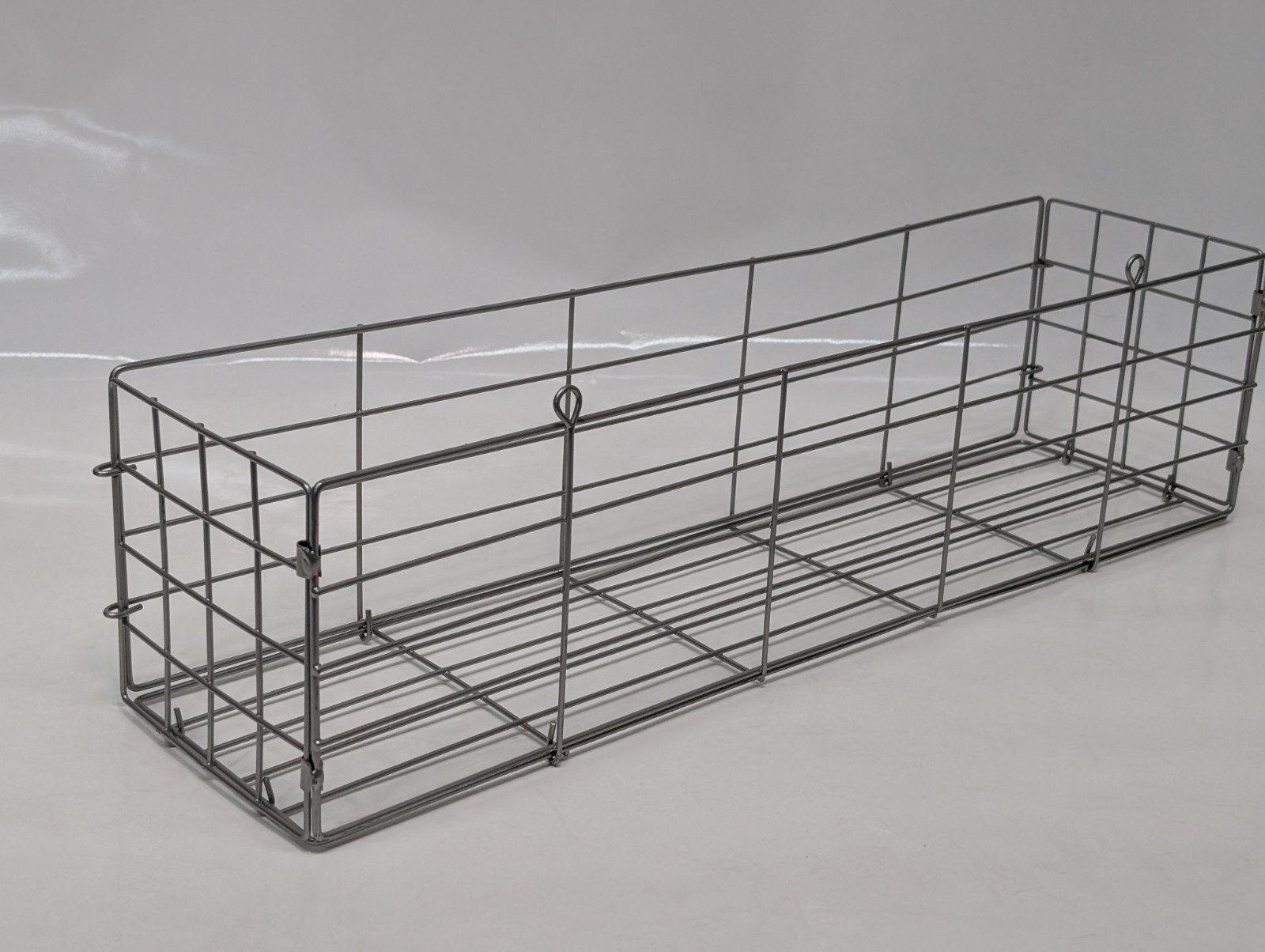Unbranded Rectangular Powder Coated Wire Medical Station Cart/Wall Mount Basket