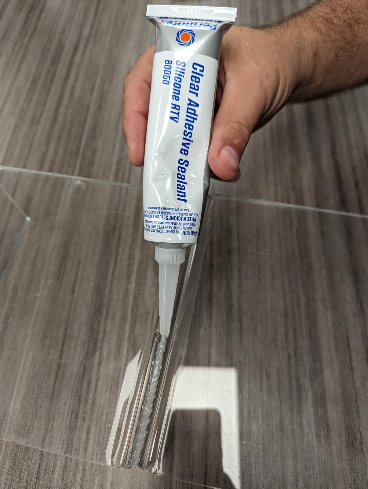 80050 Sellador Adhesivo De Silicona Transparente Rtv, 3 Oz