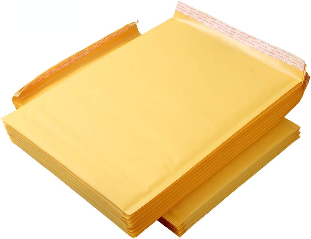 25/50/100/200/500 Kraft Bubble Mailers Padded Envelope Shipping Bags All Size US